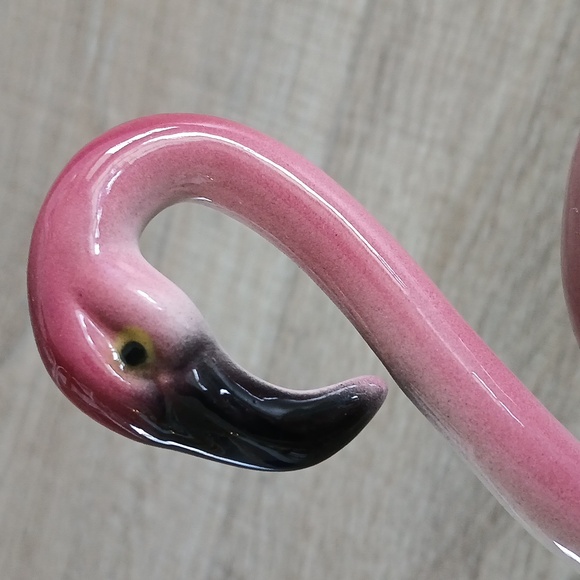 Vintage MCM pink flamingo planter tropical old Florida - Picture 8 of 11